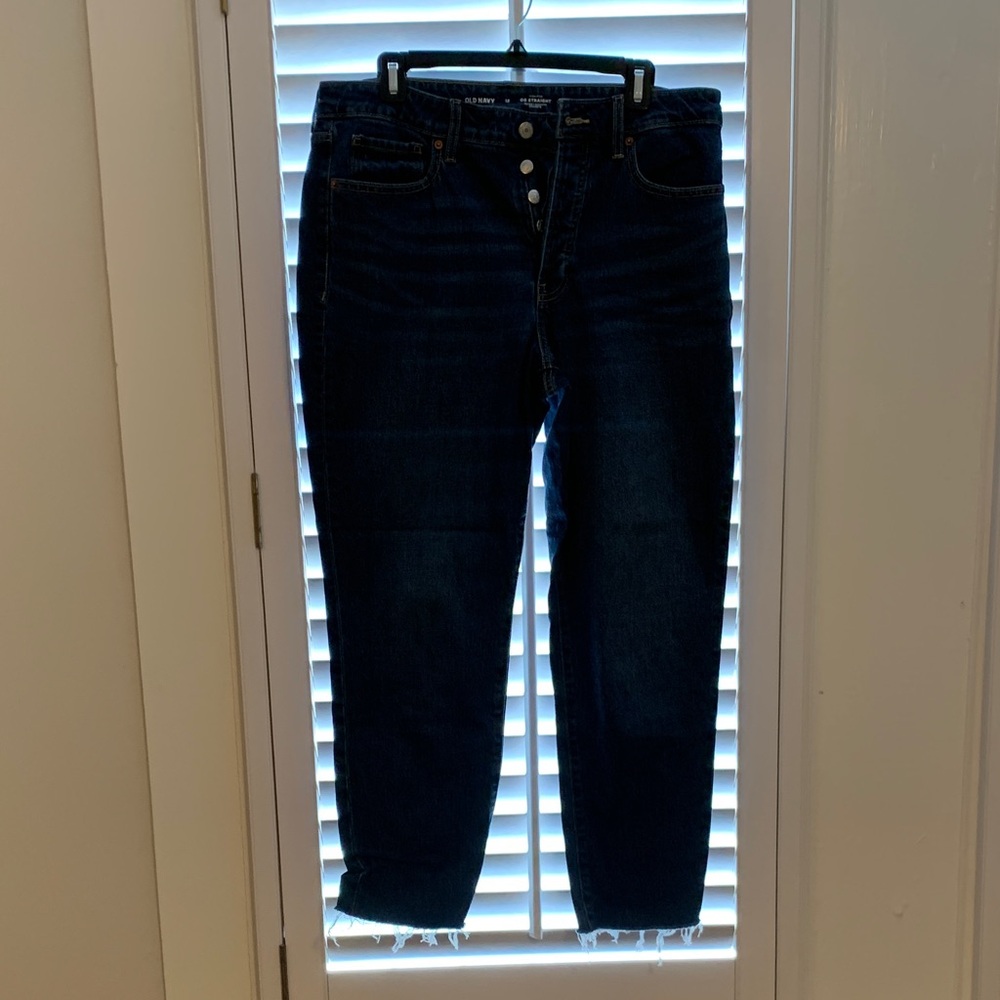 Old Navy Dark Blue Ankle Jeans